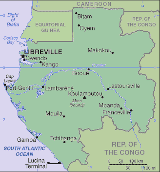 Gabonese Map
