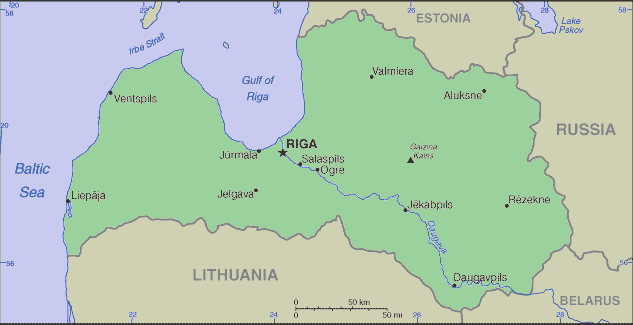 Latvian Map