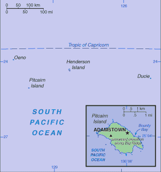 Pitcairn Islander Map