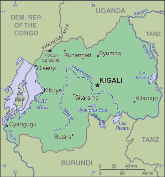 Rwandan Map