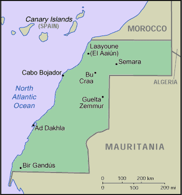Sahrawi, Sahrawian, Sahraouian Map